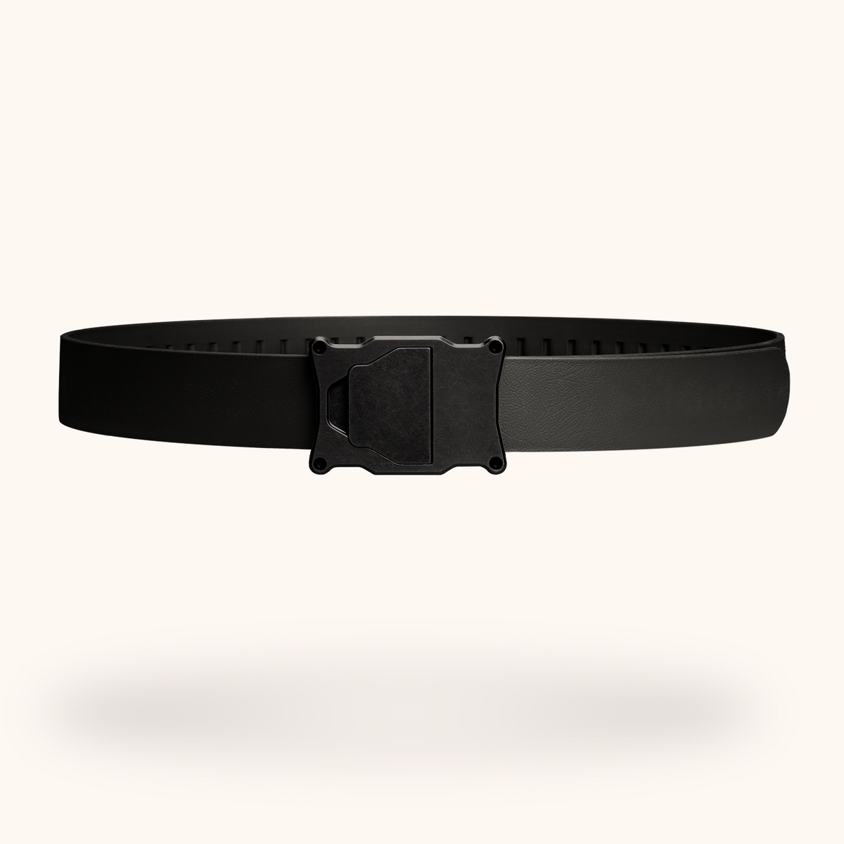 LEATHER BELT WITH U SHAPE METAL BUCKLE